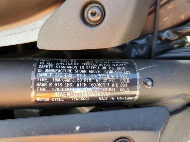 JKAENEC11NDA06332 - 2022 KAWASAKI EN650 C შავი ფოტო 8
