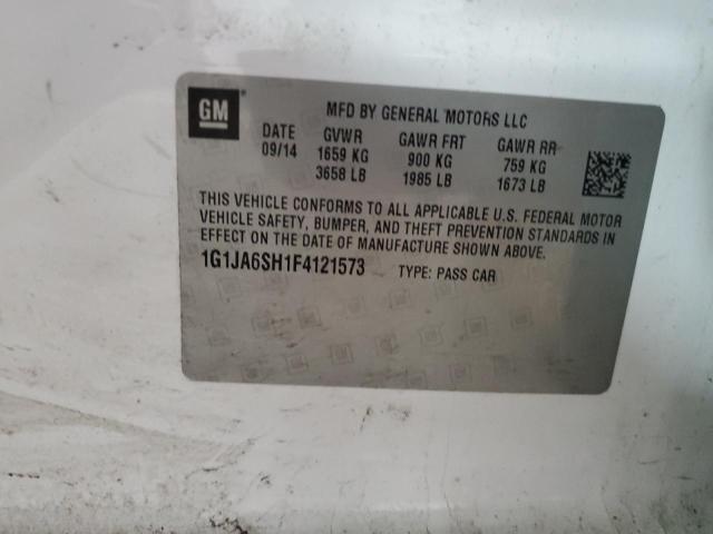 1G1JA6SH1F4121573 - 2015 CHEVROLET SONIC LS WHITE photo 12