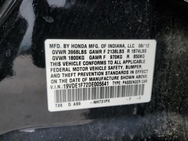 19VDE1F72DE005641 - 2013 ACURA ILX 20 TECH BLACK photo 13