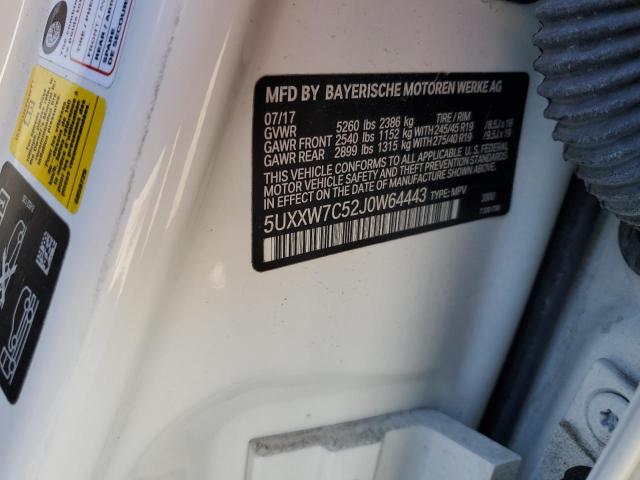 5UXXW7C52J0W64443 - 2018 BMW X4 XDRIVEM40I WHITE photo 13