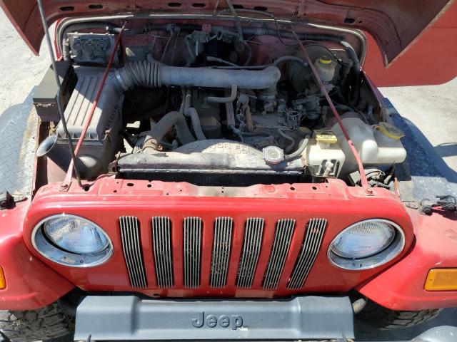 1J4FA39S24P714233 - 2004 JEEP WRANGLER X RED photo 11