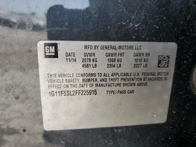 1G11F5SL2FF225915 - 2015 CHEVROLET MALIBU LTZ 灰色 照片 12