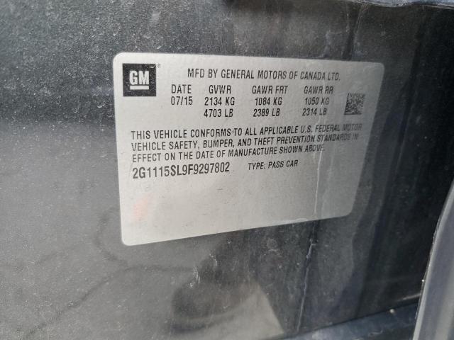 2G1115SL9F9297802 - 2015 CHEVROLET IMPALA LT GRAY photo 12