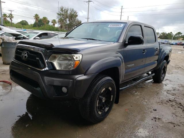 5TFJU4GN9EX052176 - 2014 TOYOTA TACOMA DOUBLE CAB PRERUNNER GRAY photo 1