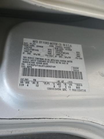 1FMPU16L01LB00749 - 2001 FORD EXPEDITION XLT SILVER photo 13