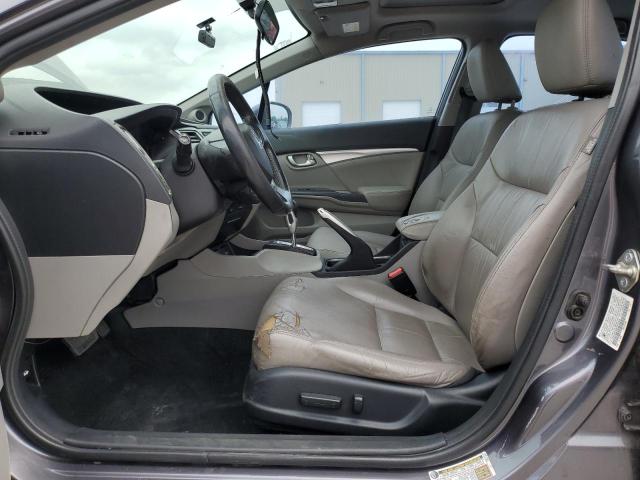 19XFB2F93EE079135 - 2014 HONDA CIVIC EXL GRAY photo 7