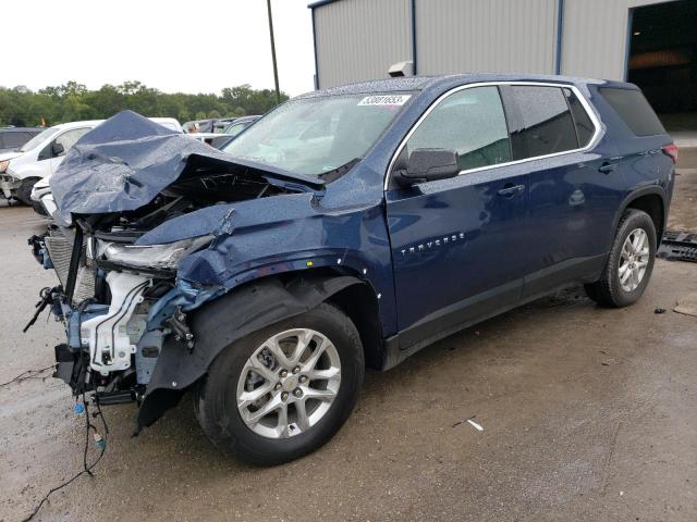 1GNERFKW3NJ173343 - 2022 CHEVROLET TRAVERSE LS BLUE photo 1