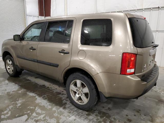 5FNYF4H22BB097964 - 2011 HONDA PILOT LX GOLD photo 2