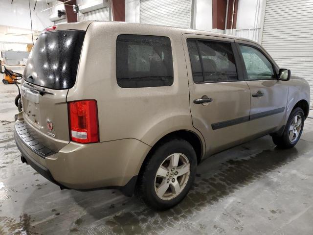 5FNYF4H22BB097964 - 2011 HONDA PILOT LX GOLD photo 3