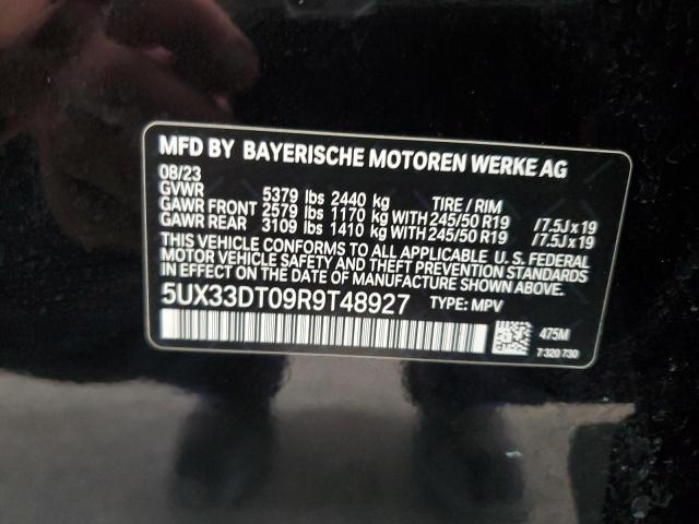 5UX33DT09R9T48927 - 2024 BMW X4 XDRIVE30I BLACK photo 13