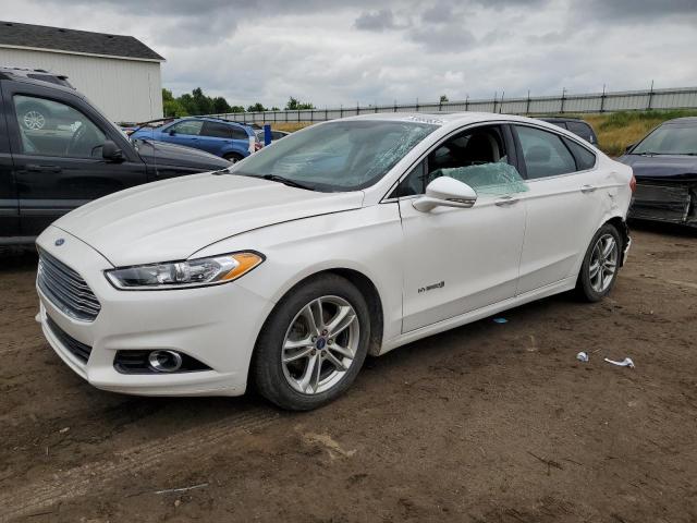 3FA6P0RU5FR302071 - 2015 FORD FUSION TITANIUM HEV WHITE photo 1