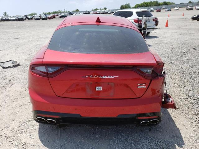 KNAE45LC5K6067896 - 2019 KIA STINGER GT1 RED photo 6