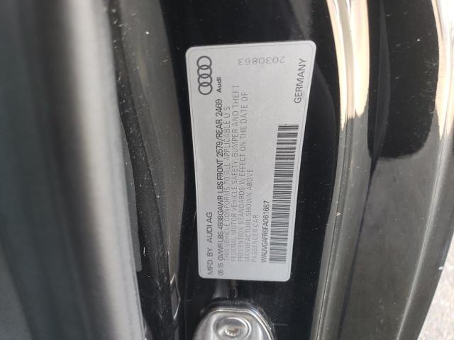WAUVGAFR6FA061687 - 2015 AUDI S5 PRESTIGE BLACK photo 12