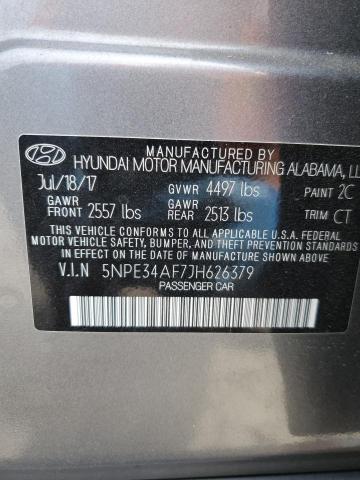 5NPE34AF7JH626379 - 2018 HYUNDAI SONATA SPORT Grau Foto 12