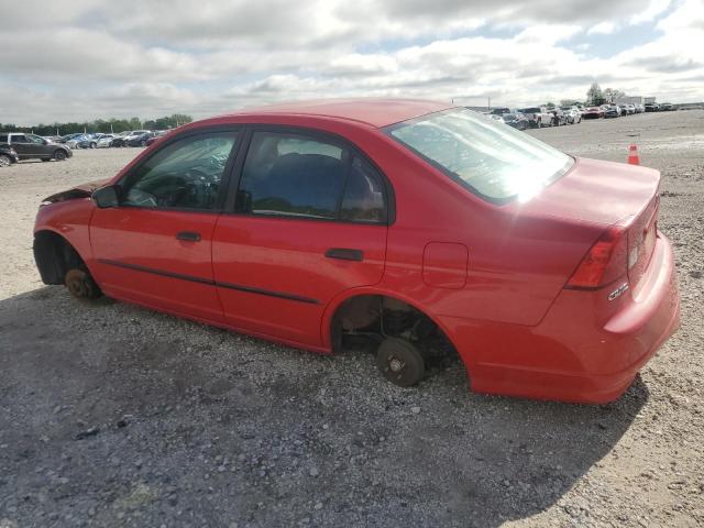 1HGES16315L017405 - 2005 HONDA CIVIC DX VP Կարմիր լուսանկար 2