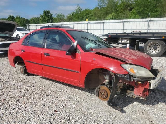 1HGES16315L017405 - 2005 HONDA CIVIC DX VP Կարմիր լուսանկար 4