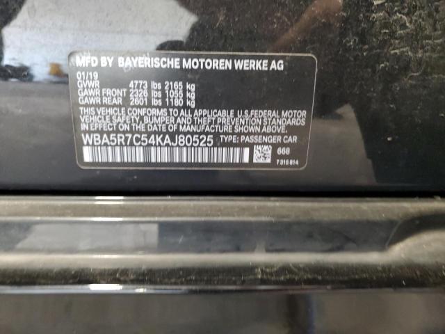 WBA5R7C54KAJ80525 - 2019 BMW 330XI Чорний фото 12