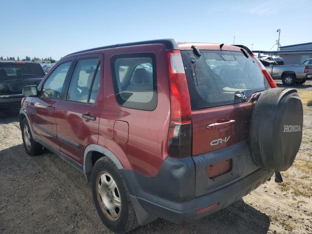 JHLRD68565C018817 - 2005 HONDA CR-V LX BURGUNDY photo 2