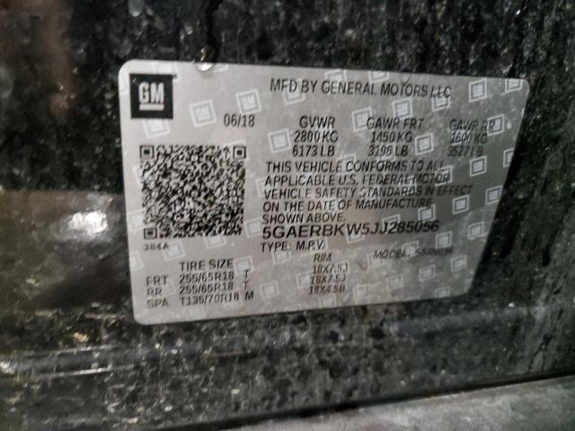 5GAERBKW5JJ285056 - 2018 BUICK ENCLAVE ESSENCE შავი ფოტო 13