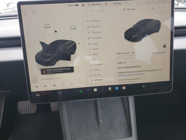 5YJ3E1EB4RF808428 - 2024 TESLA MODEL 3 Қара фото 9