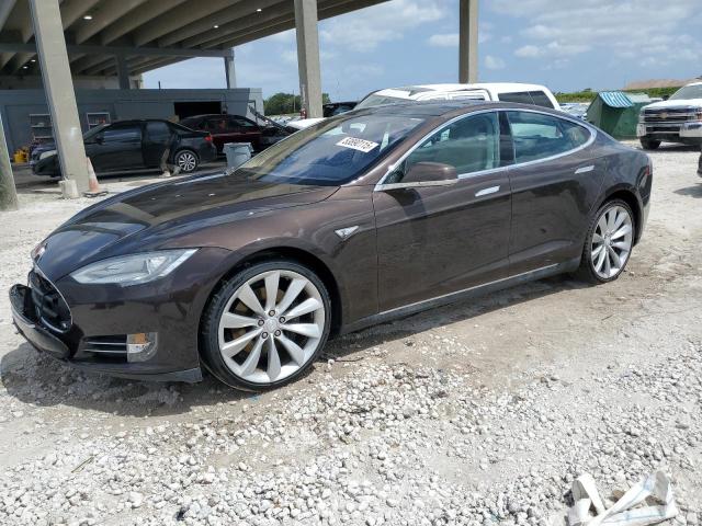 5YJSA1CPXDFP20613 - 2013 TESLA MODEL S BROWN photo 1