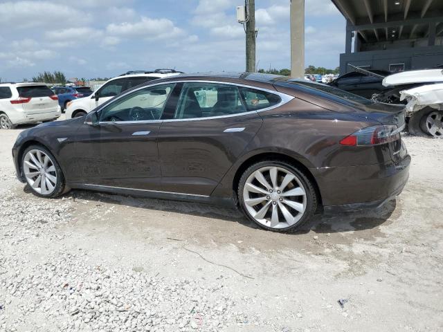 5YJSA1CPXDFP20613 - 2013 TESLA MODEL S BROWN photo 2