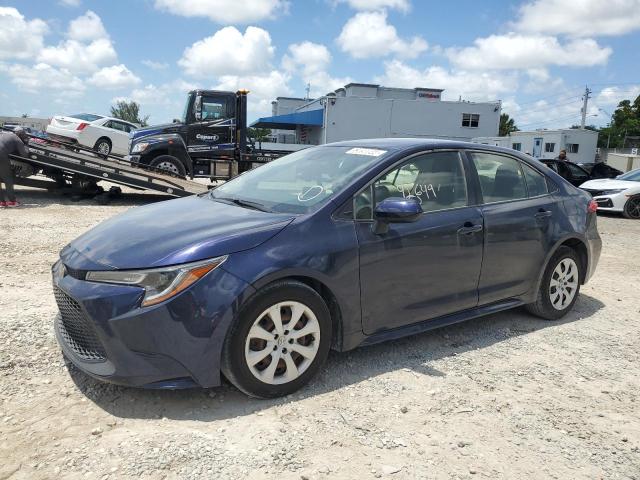 JTDEPMAE3MJ123908 - 2021 TOYOTA COROLLA LE BLUE photo 1