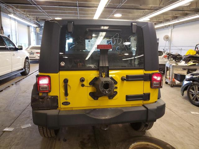 1J4FA24188L543574 - 2008 JEEP WRANGLER X YELLOW photo 6