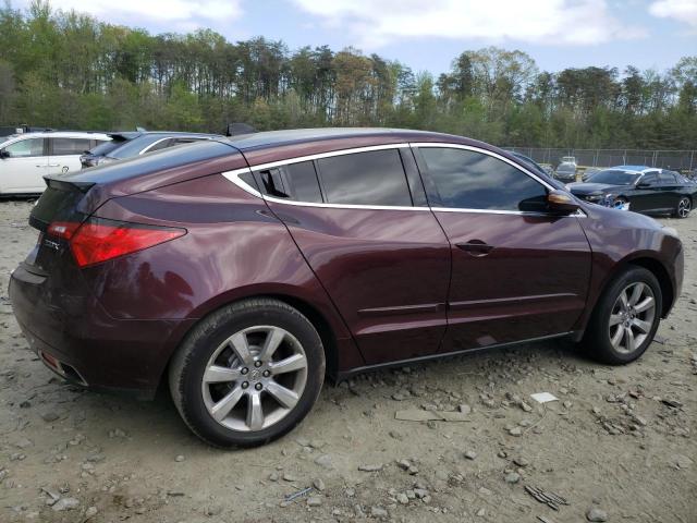 2HNYB1H42AH502364 - 2010 ACURA ZDX TECHNOLOGY BURGUNDY photo 3