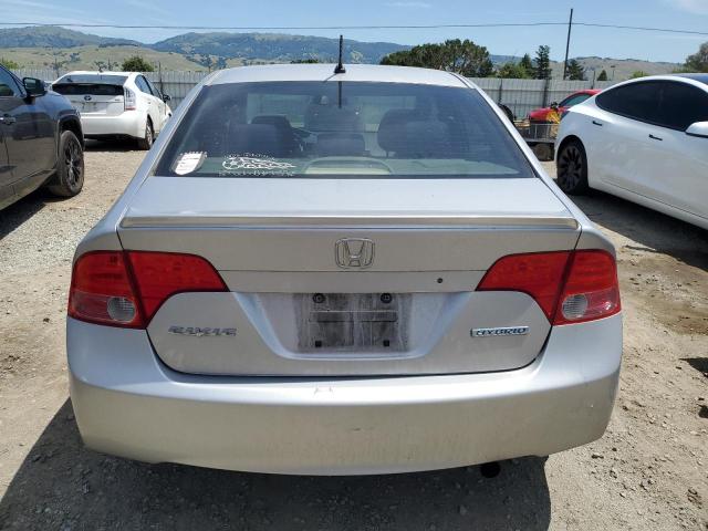 JHMFA36206S000139 - 2006 HONDA CIVIC HYBRID SILVER photo 6