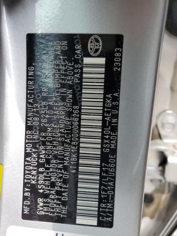 4T1BK1EB0DU066268 - 2013 TOYOTA AVALON BASE 银色 照片 12