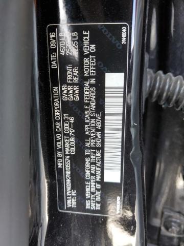 LYV402HK7HB135574 - 2017 VOLVO S60 PREMIER BLACK photo 12