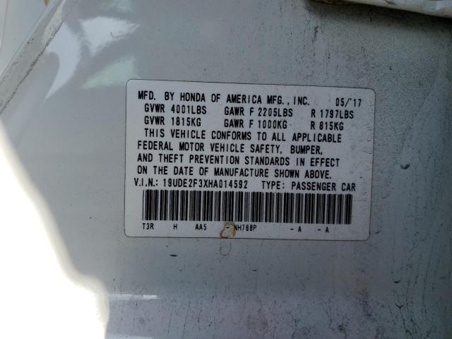 19UDE2F3XHA014592 - 2017 ACURA ILX BASE WATCH PLUS WHITE photo 12