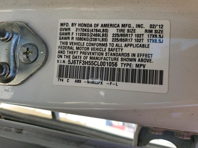 5J6TF3H55CL001056 - 2012 HONDA CROSSTOUR EXL თეთრი ფოტო 13