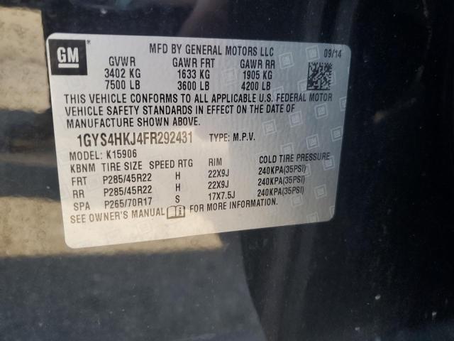 1GYS4HKJ4FR292431 - 2015 CADILLAC ESCALADE ESV LUXURY BLACK photo 13