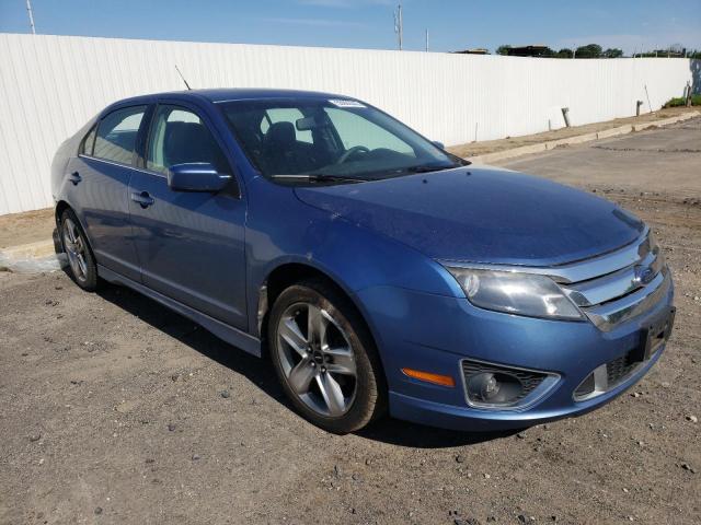 3FAHP0KC4AR146625 - 2010 FORD FUSION SPORT BLUE photo 4