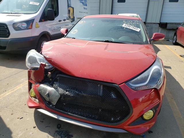 KMHTC6AE0FU218731 - 2015 HYUNDAI VELOSTER TURBO RED photo 5