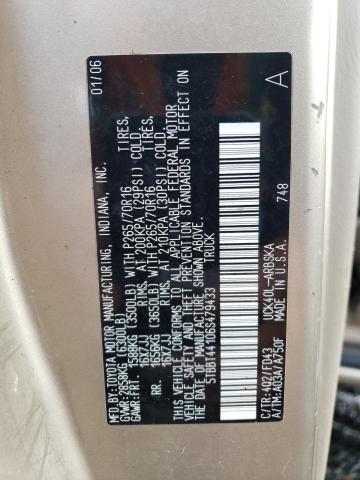 5TBBT44106S479433 - 2006 TOYOTA TUNDRA ACCESS CAB SR5 GOLD photo 13