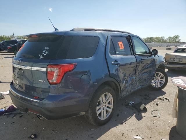 1FM5K8DHXJGC89763 - 2018 FORD EXPLORER XLT Синий фото 3