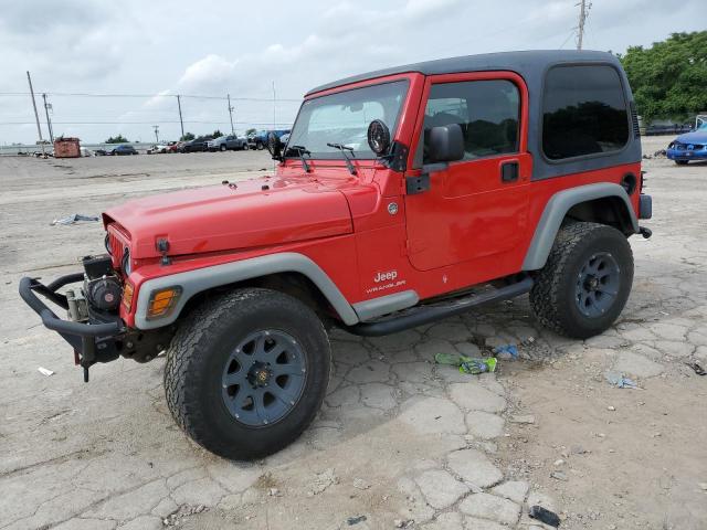 1J4FA29105P340465 - 2005 JEEP WRANGLER / SE RED photo 1