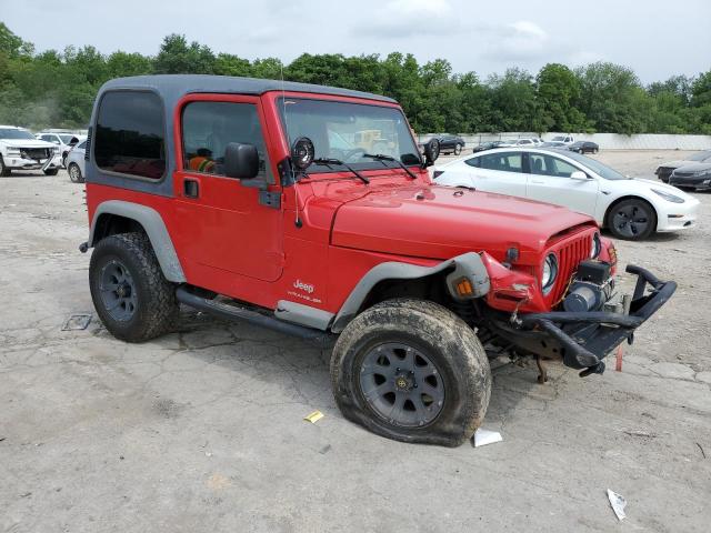 1J4FA29105P340465 - 2005 JEEP WRANGLER / SE RED photo 4