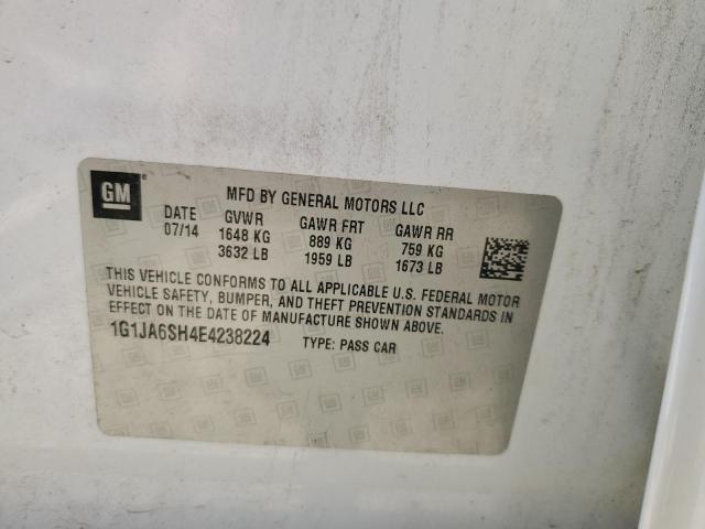 1G1JA6SH4E4238224 - 2014 CHEVROLET SONIC LS თეთრი ფოტო 12