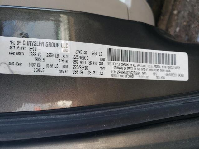 2A4RR5D17AR271684 - 2010 CHRYSLER TOWN & COU TOURING 灰色 照片 13