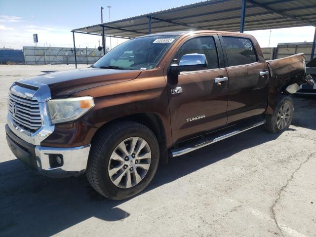 5TFHW5F17EX383464 - 2014 TOYOTA TUNDRA CREWMAX LIMITED BROWN photo 1