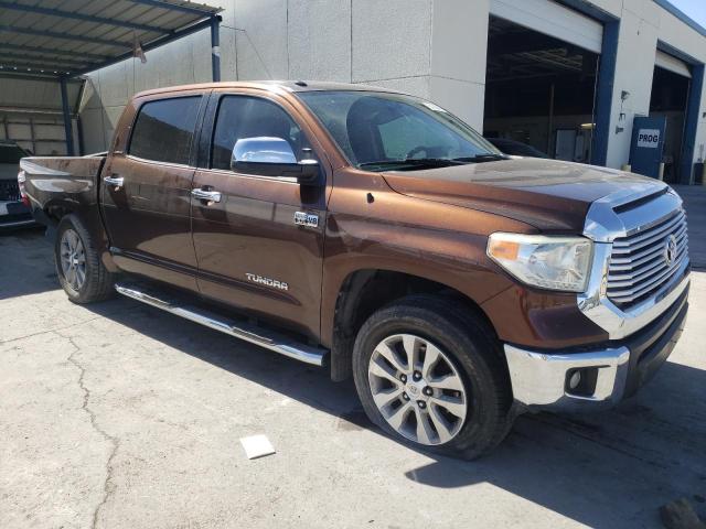 5TFHW5F17EX383464 - 2014 TOYOTA TUNDRA CREWMAX LIMITED BROWN photo 4