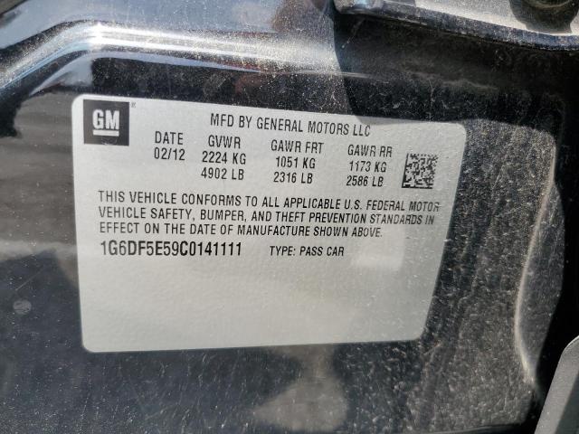 1G6DF5E59C0141111 - 2012 CADILLAC CTS LUXURY COLLECTION أسود صورة 13