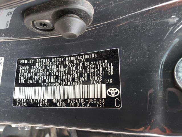 5YFB4MDE6PP016892 - 2023 TOYOTA COROLLA LE GRAY photo 13