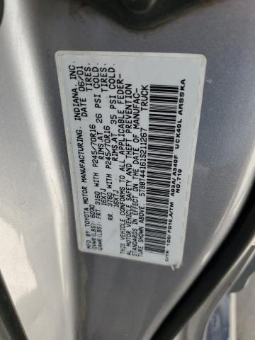 5TBBT44161S211267 - 2001 TOYOTA TUNDRA ACCESS CAB ვერცხლისფერი ფოტო 12