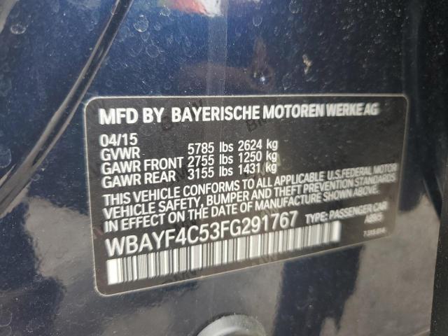 WBAYF4C53FG291767 - 2015 BMW 740 LXI BLUE photo 12
