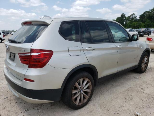 5UXWX9C59D0A22040 - 2013 BMW X3 XDRIVE28I SILVER photo 3